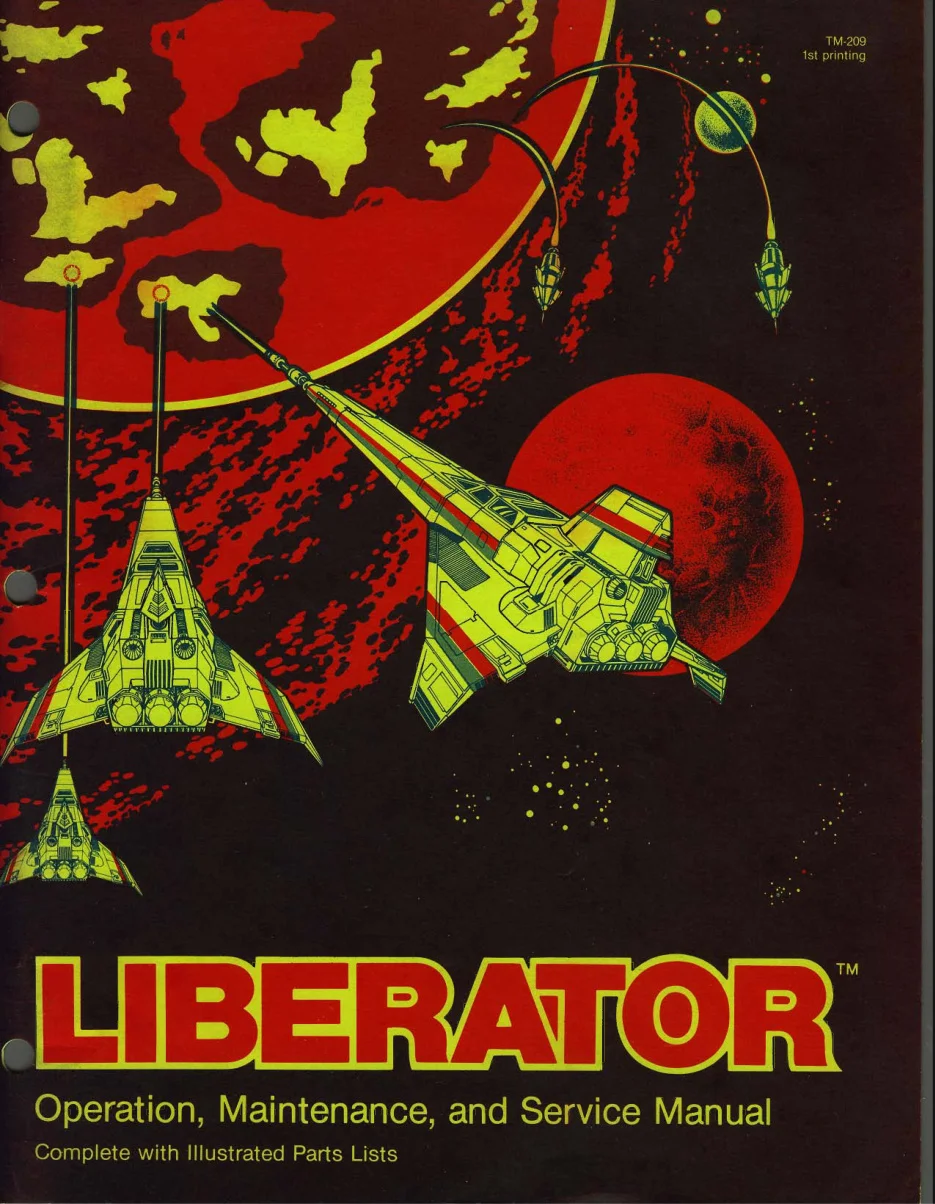liberator tm-209 manual|atari|games|1st printing.webp
