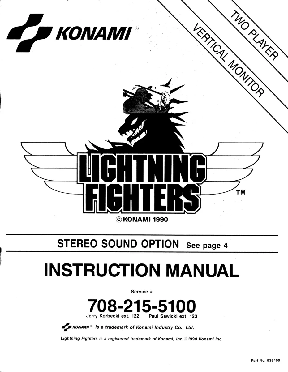 lightning fighters manual|konami|games|.webp