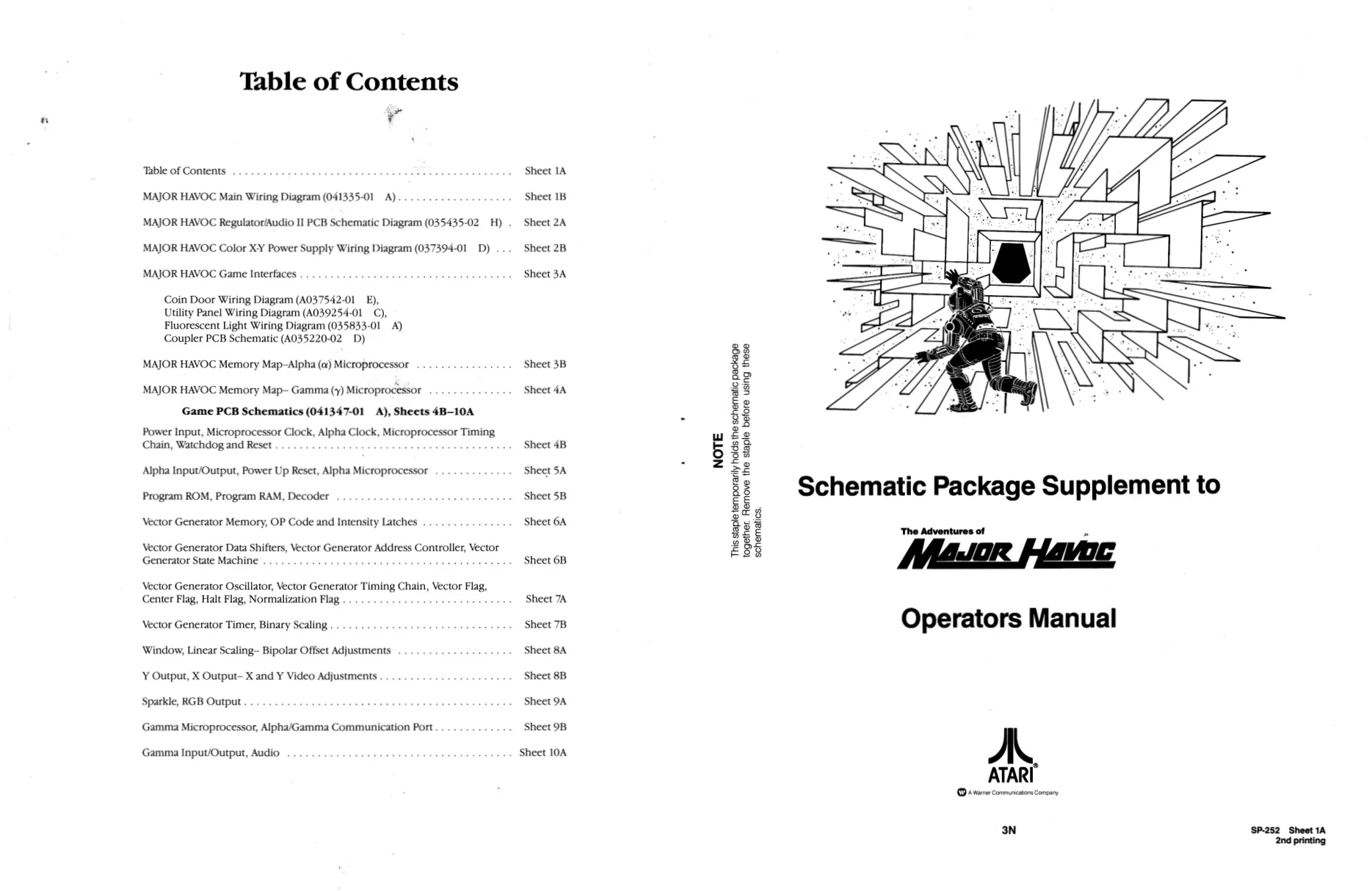 major havoc sp-252 manual|atari|games|2nd printing.webp