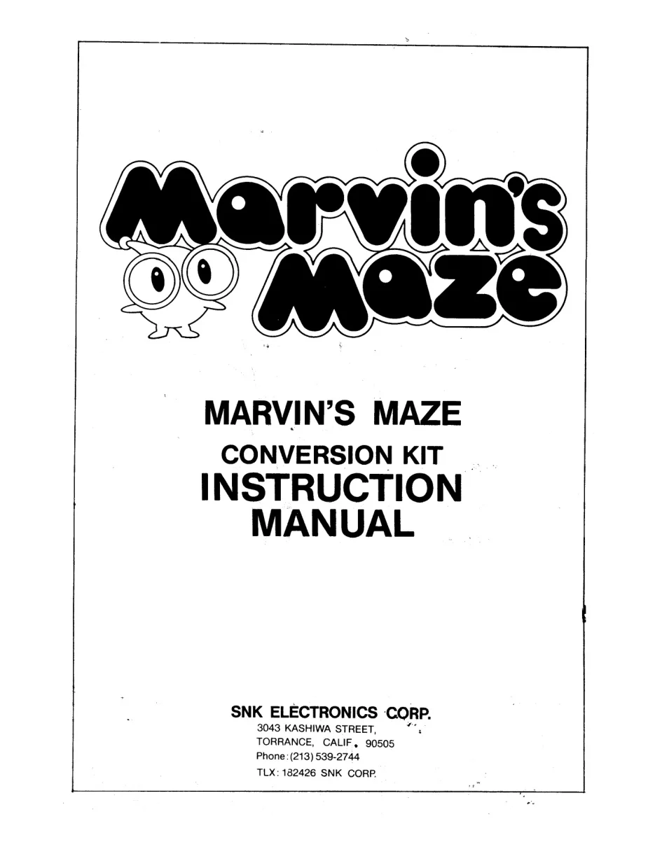 marvin maze manual|snk|games|.webp