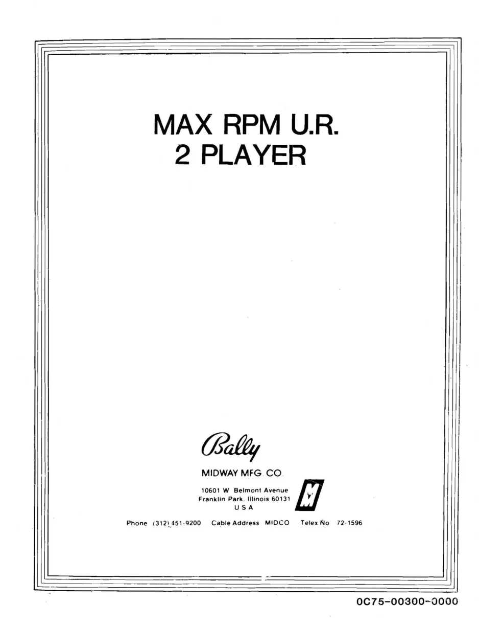 max rpm 2 player manual|bally-midway|games|.webp