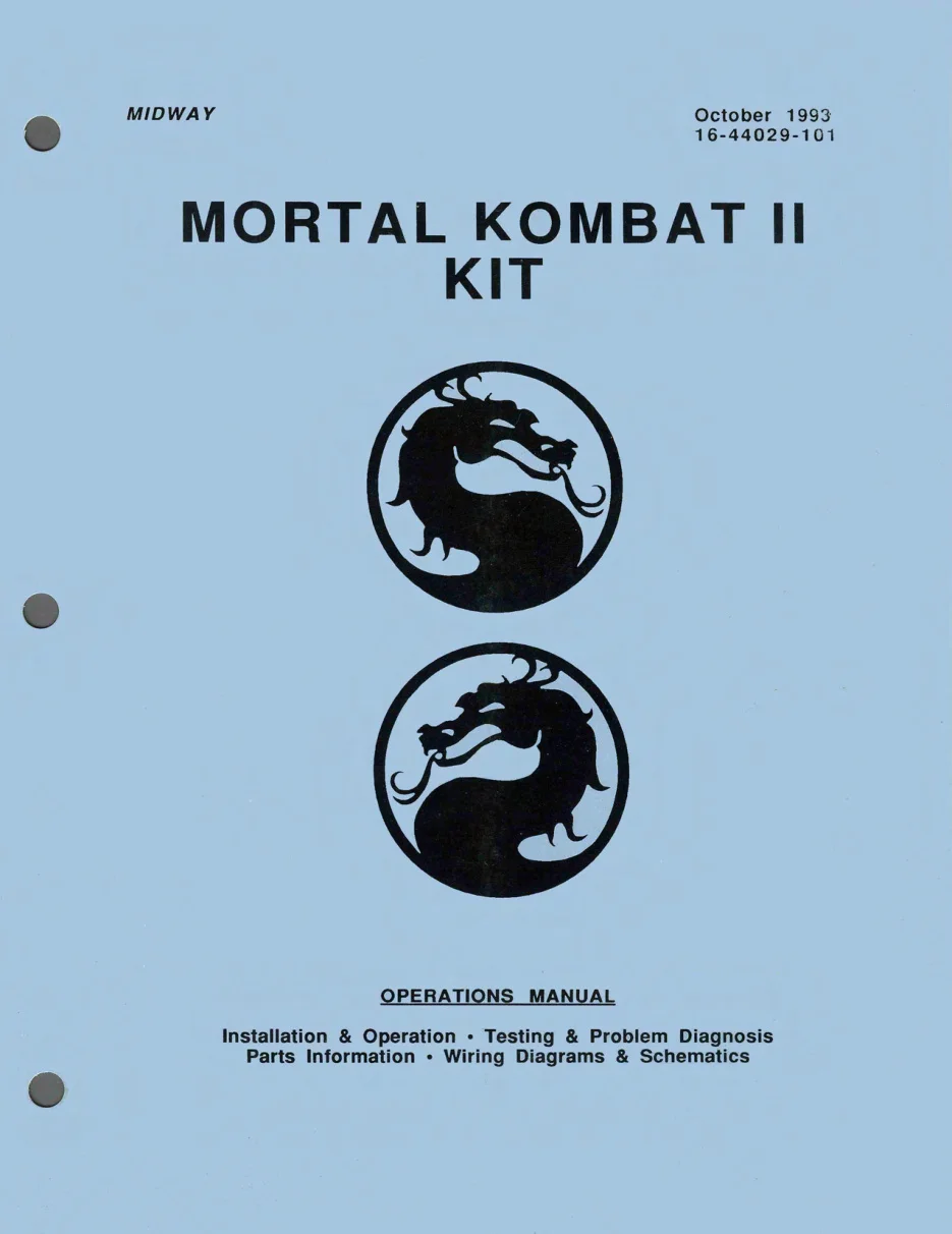 mortal kombat 2 conversion kit instructions|bally-midway|games|.webp