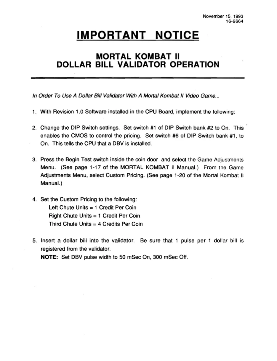mortal kombat 2 operation manual|bally-midway|games|.webp
