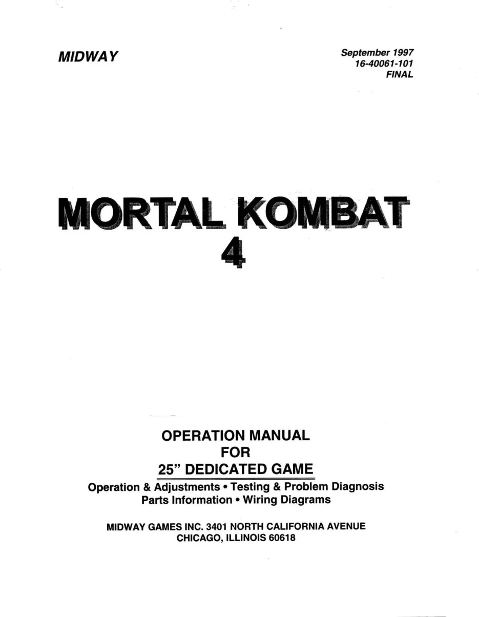 mortal kombat 4 25in dedicated manual|bally-midway|games|.webp