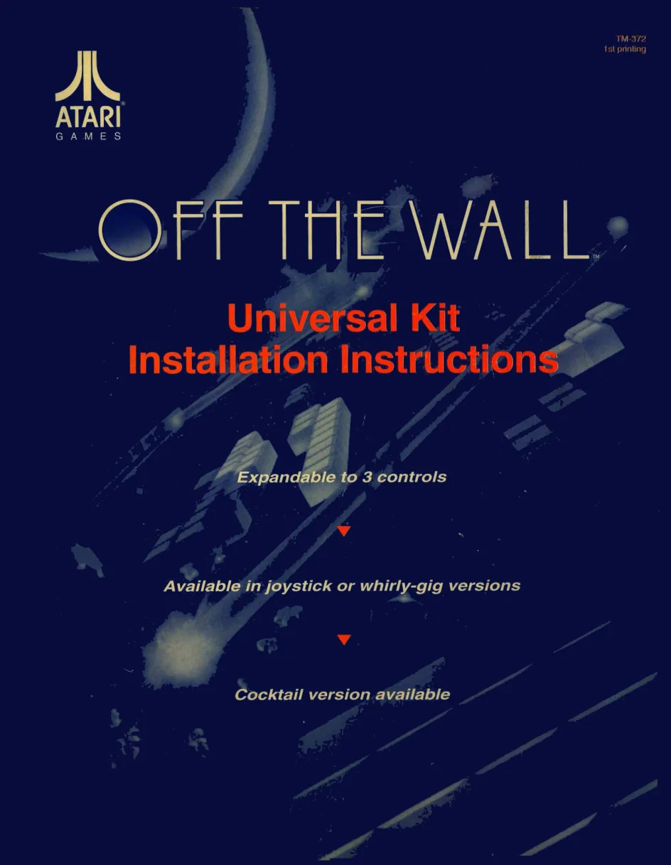off the wall tm-372 manual|atari|games|1st printing.webp