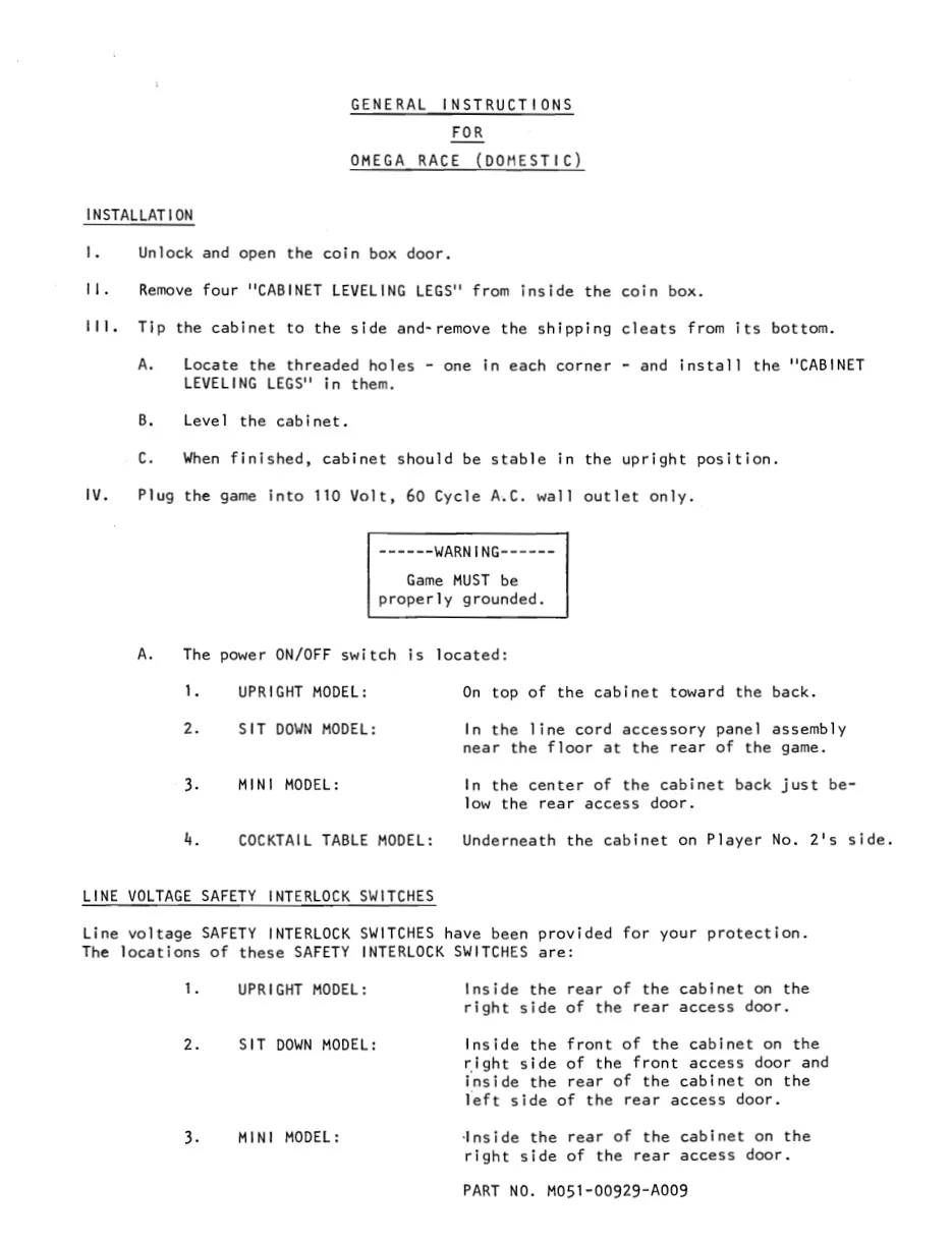 omega race instruction manual|bally-midway|games|.webp