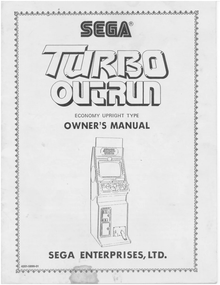 outrun turbo economy upright mini owner's manual|sega|cabinets|.webp