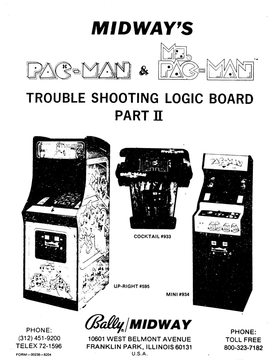 pac-man ms troubleshooting logic board part 2 manual|namco|games|.webp