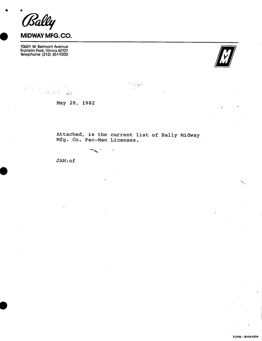 pacman licenses may 1982 manual|namco|games|.webp