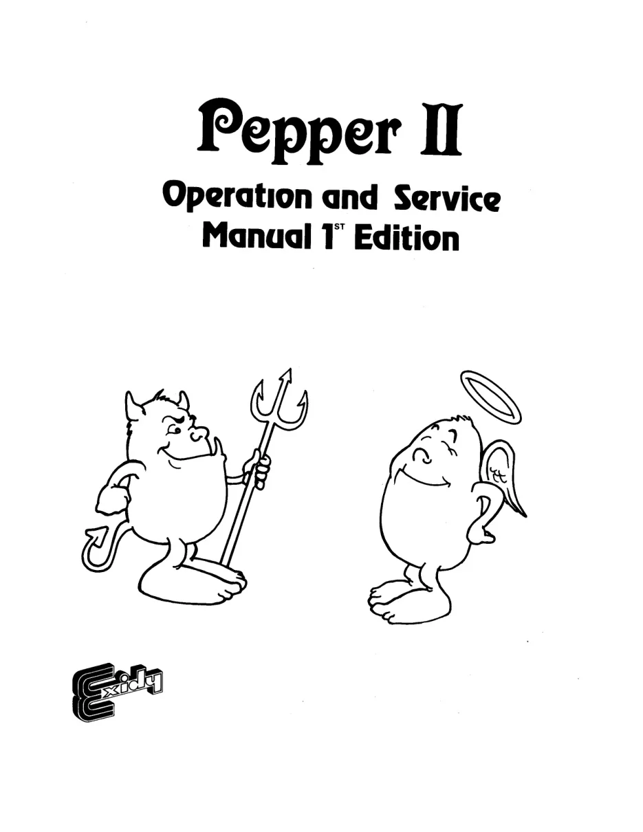 pepper ii 1dt edition manual|exidy|games|.webp
