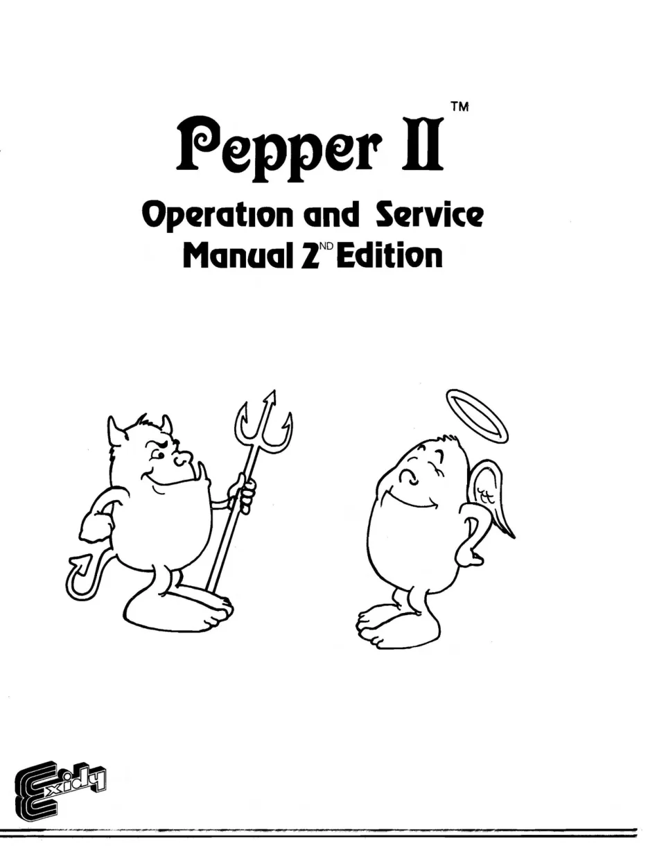 pepper ii edition service manual|exidy|games|.webp