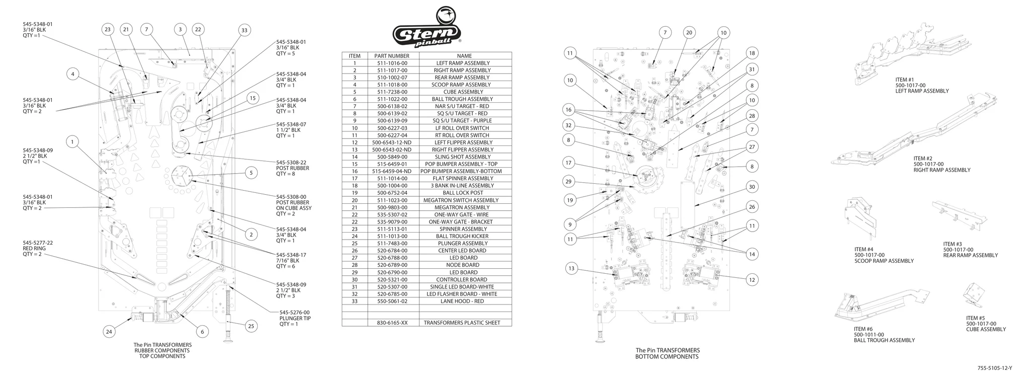 pinball the pin transformers parts list|stern|pinball-em-adjacent|.webp