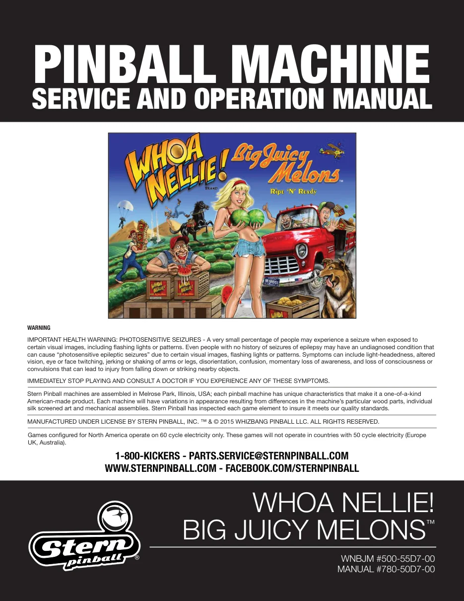 pinball whiz bang whoa nelly manual|stern|pinball-em-adjacent|.webp