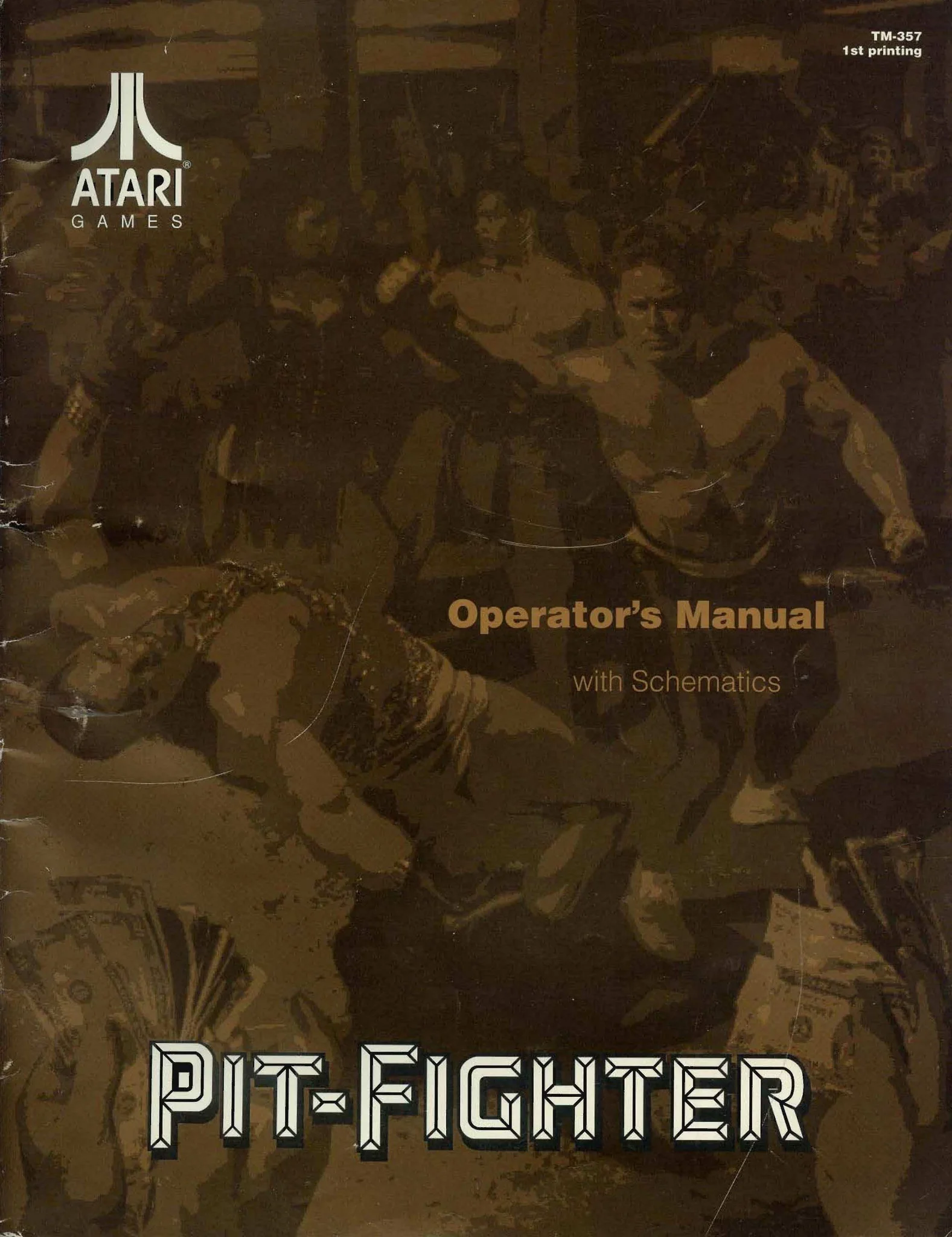 pit fighter tm-357 manual|atari|games|1st printing.webp