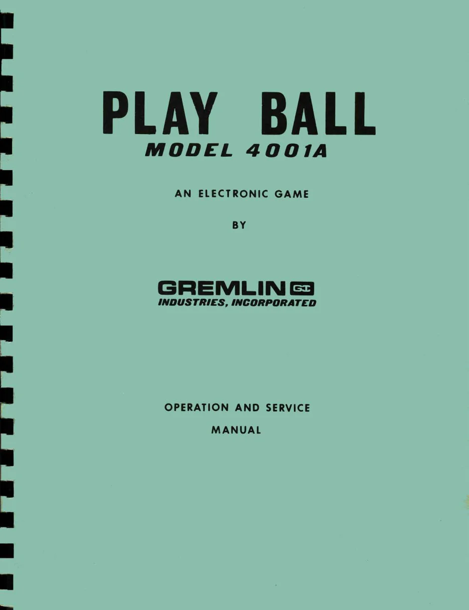 play ball model 4001a service manual|bally-midway|games|.webp