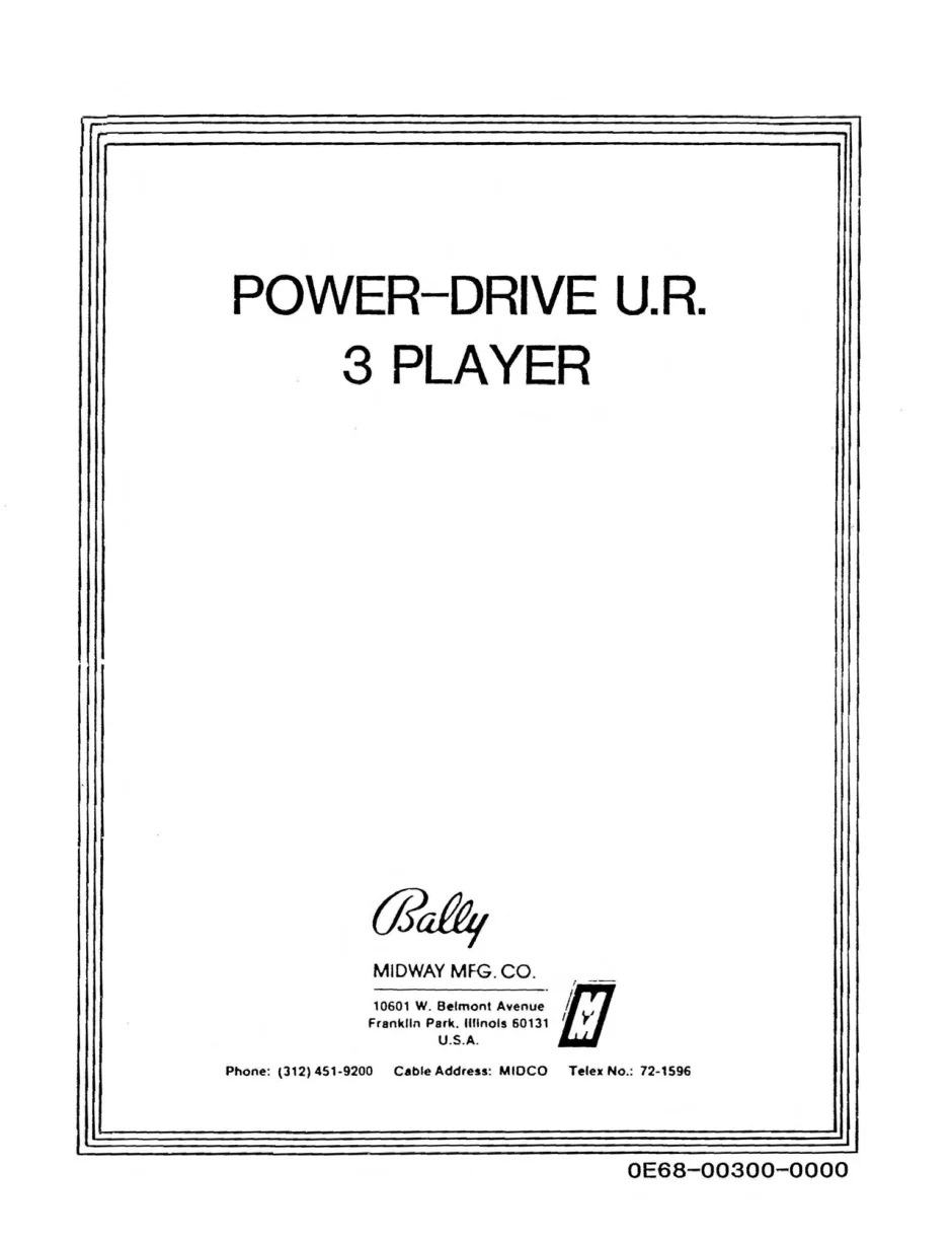 power drive 3 player manual|bally-midway|games|.webp