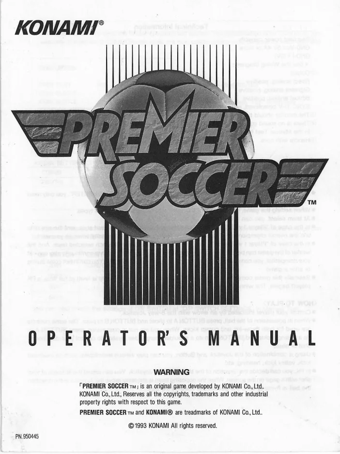 premier soccer operation manual|konami|games|.webp