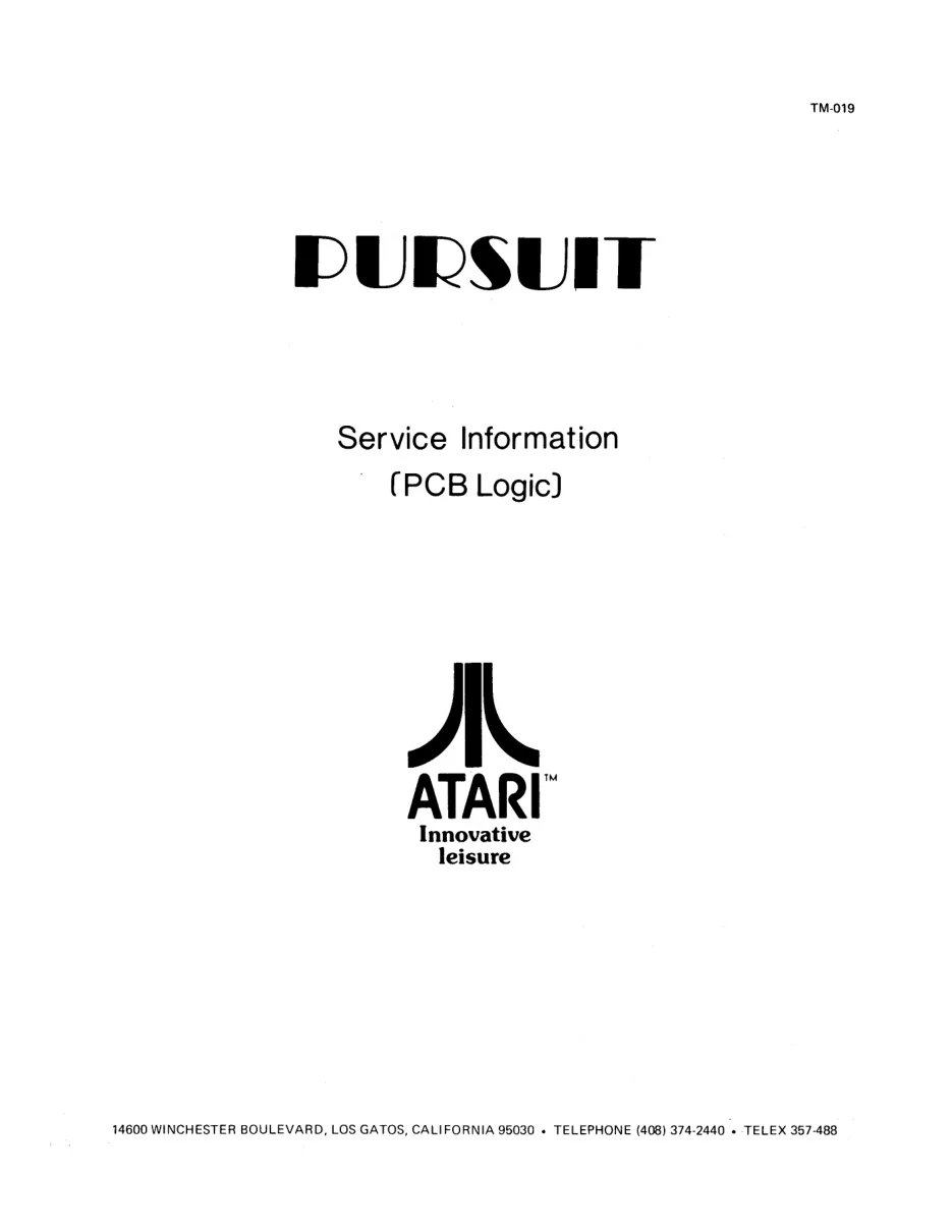 pursuit tm-019 manual|atari|games|.webp