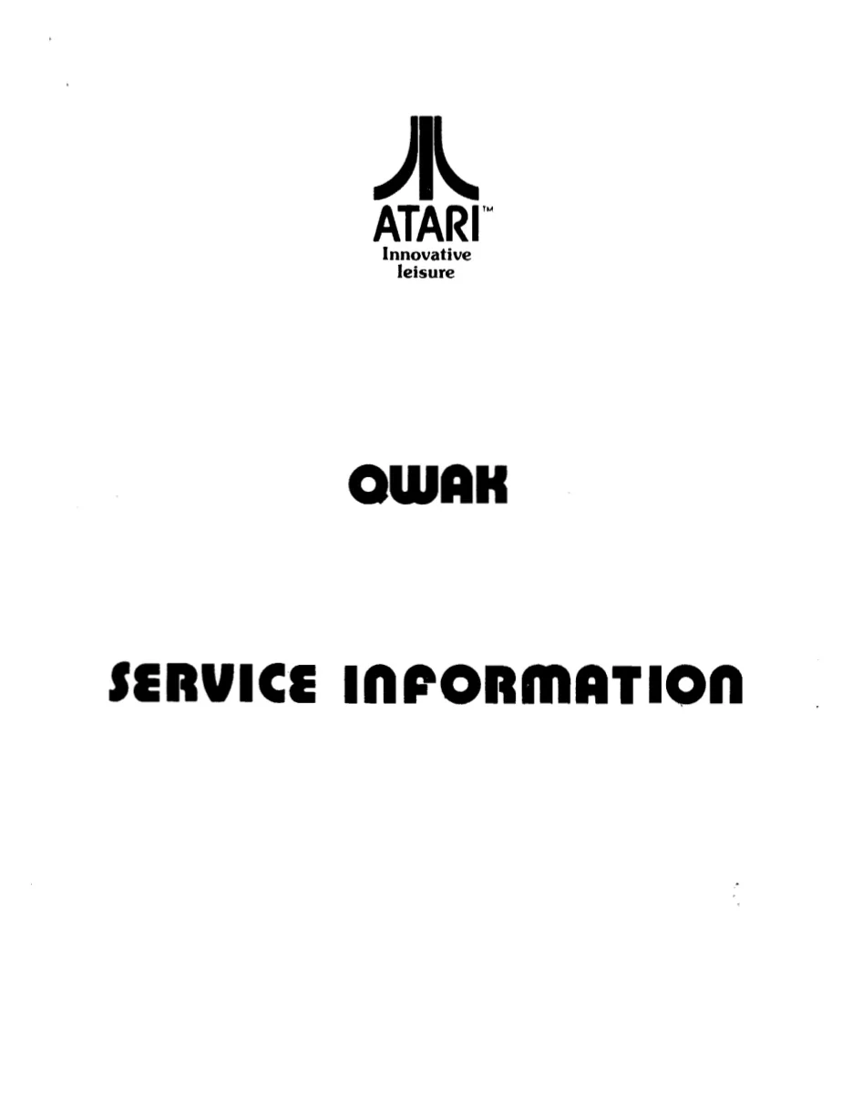 qwak tm-008 information service manual|atari|games|.webp