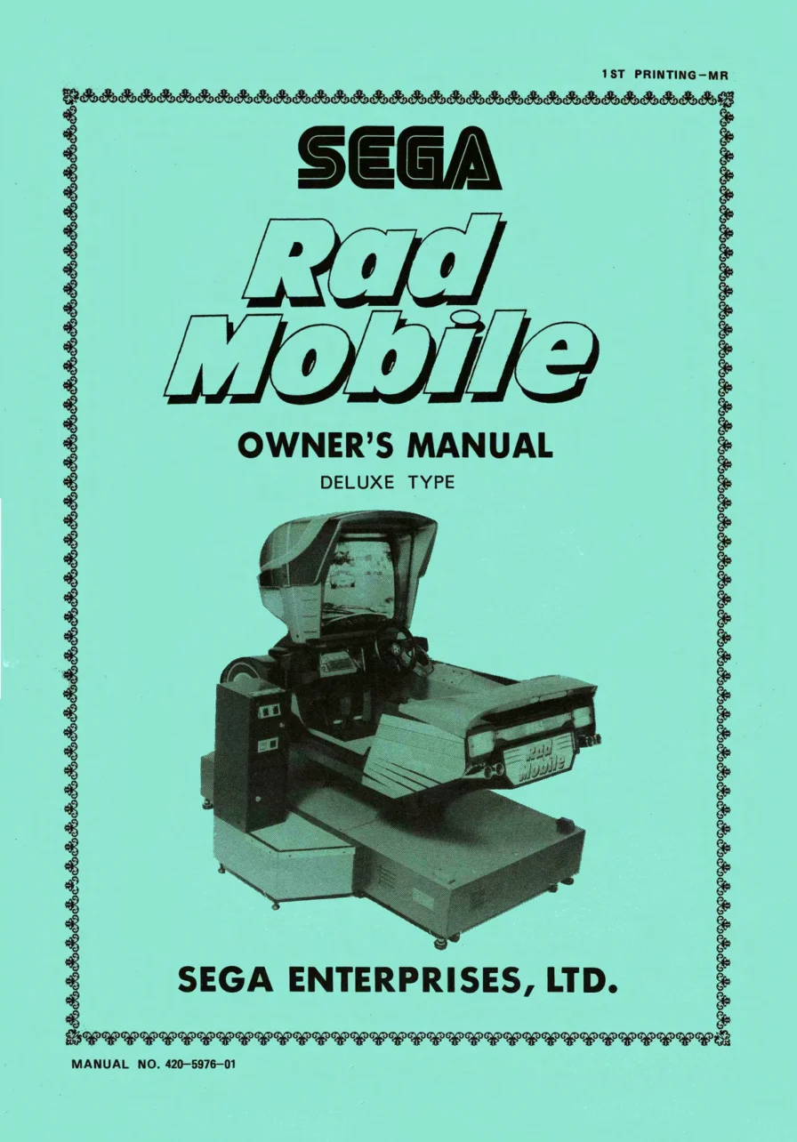 rad mobile deluxe mr manual|sega|games|1st printing.webp