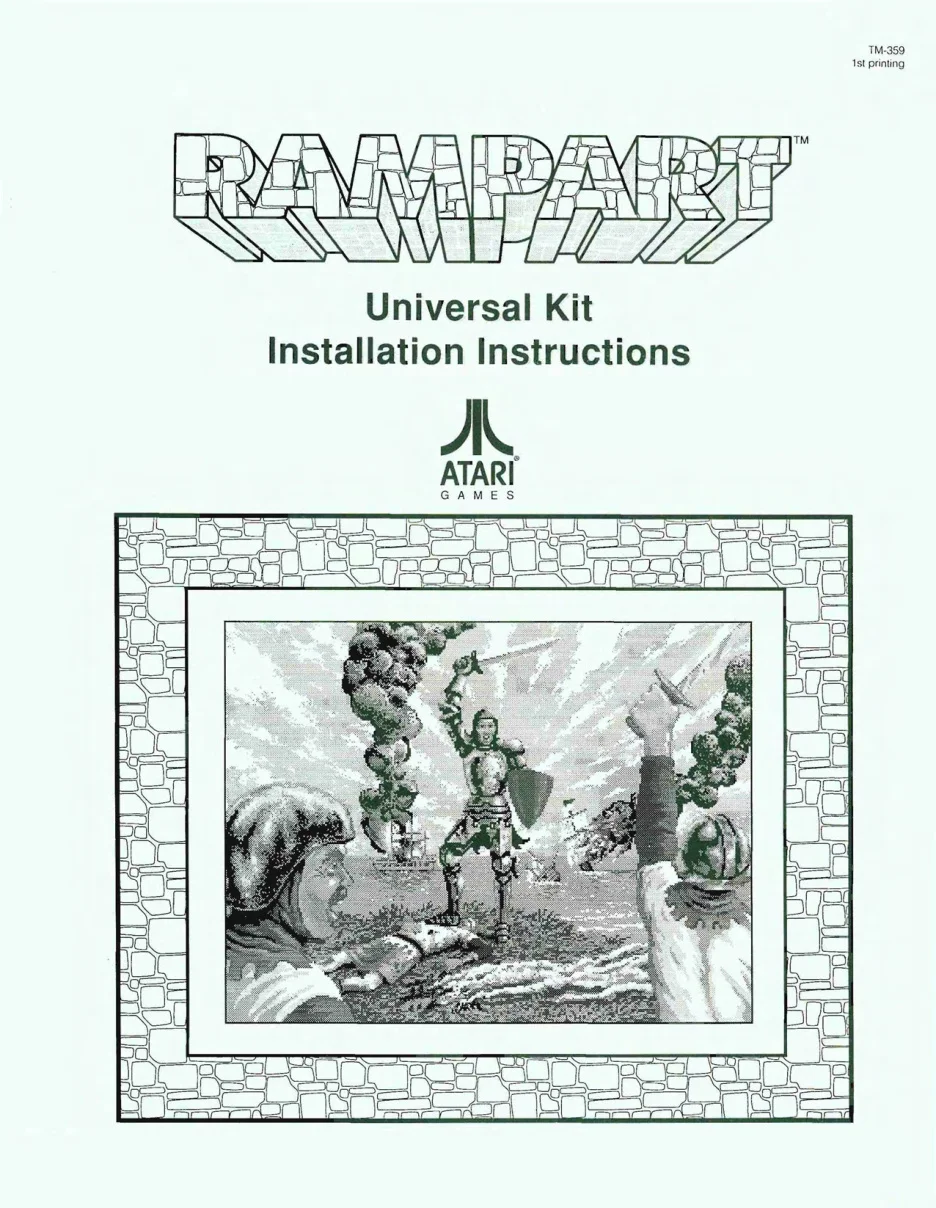 rampart tm-359 universal conversion kit instructions|atari|games|1st printing.webp