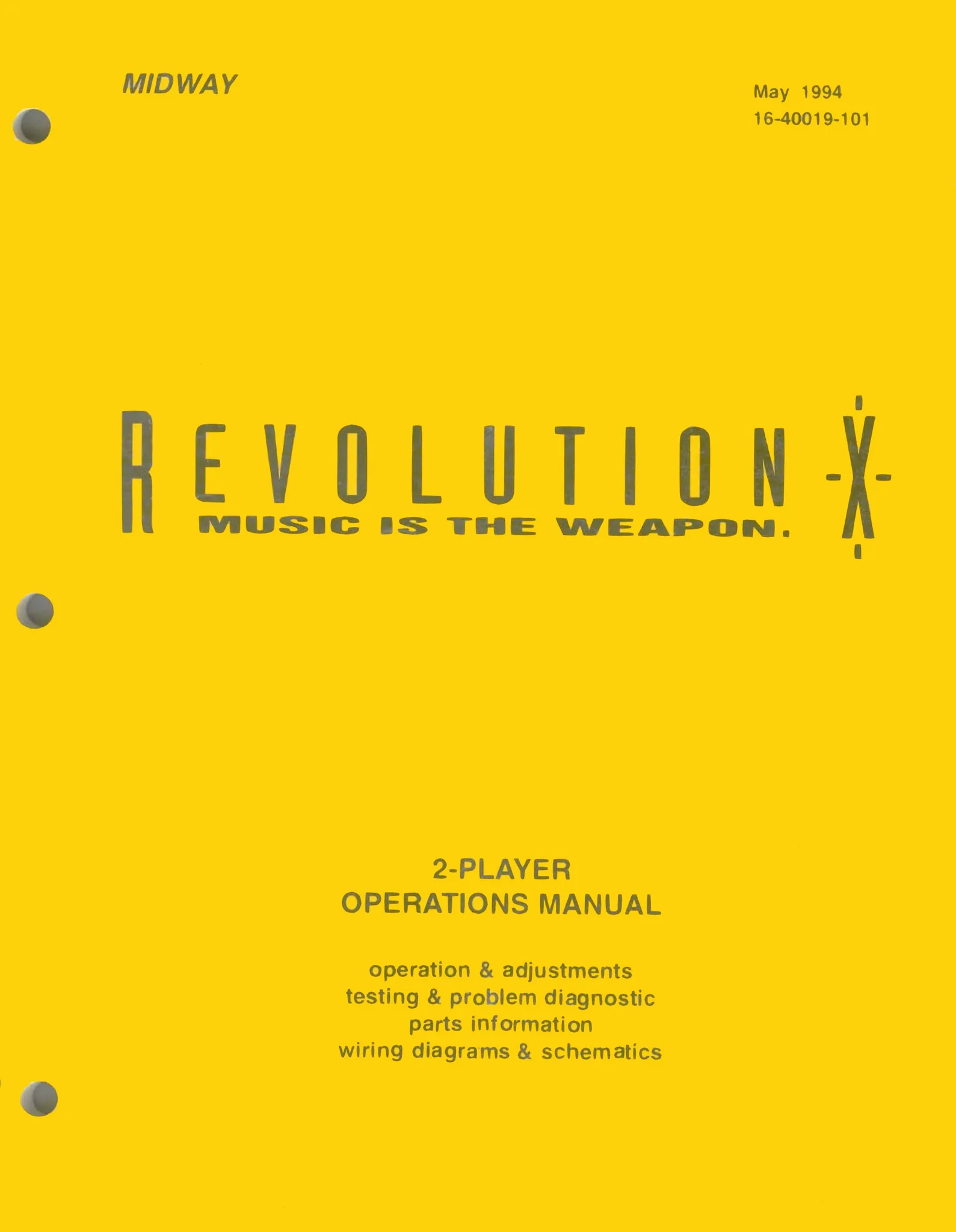 revolution x 2 player may 1994 operation manual|bally-midway|games|revolution.webp
