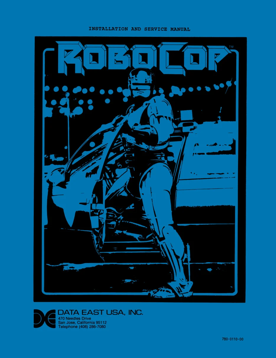 robo cop installation service manual|data-east|games|.webp