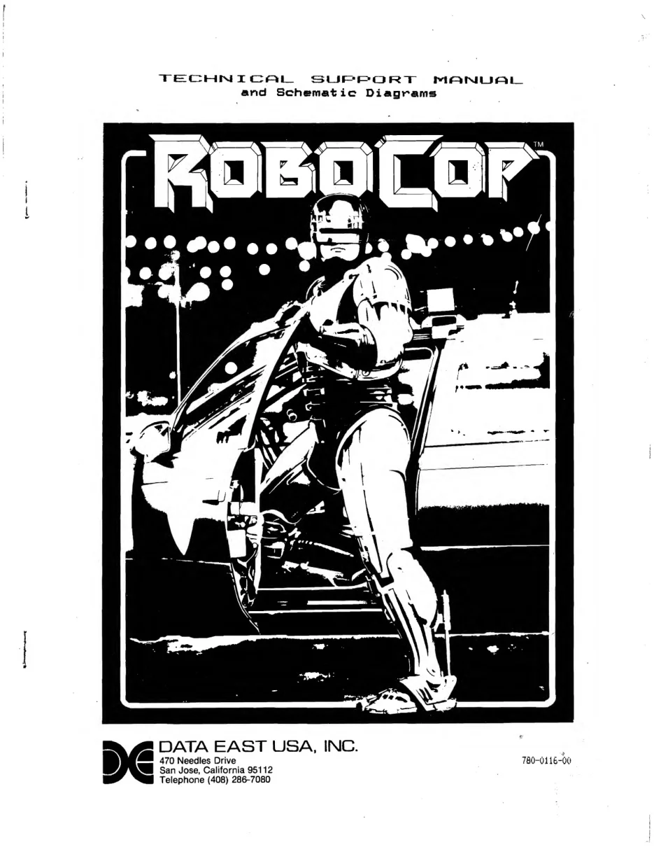 robo cop robocop technical support manual|data-east|games|.webp