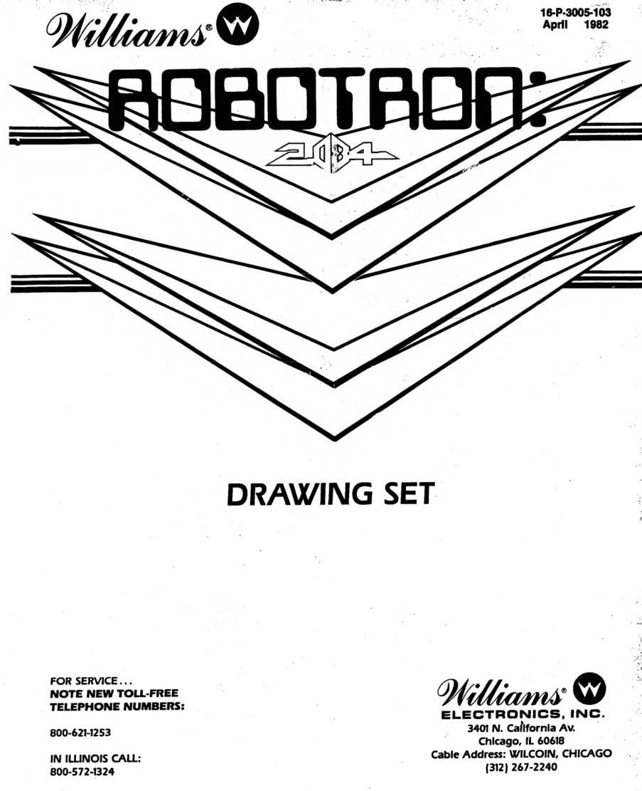 robotron 2084 drawing set manual|williams|schematics-and-wiring|.webp