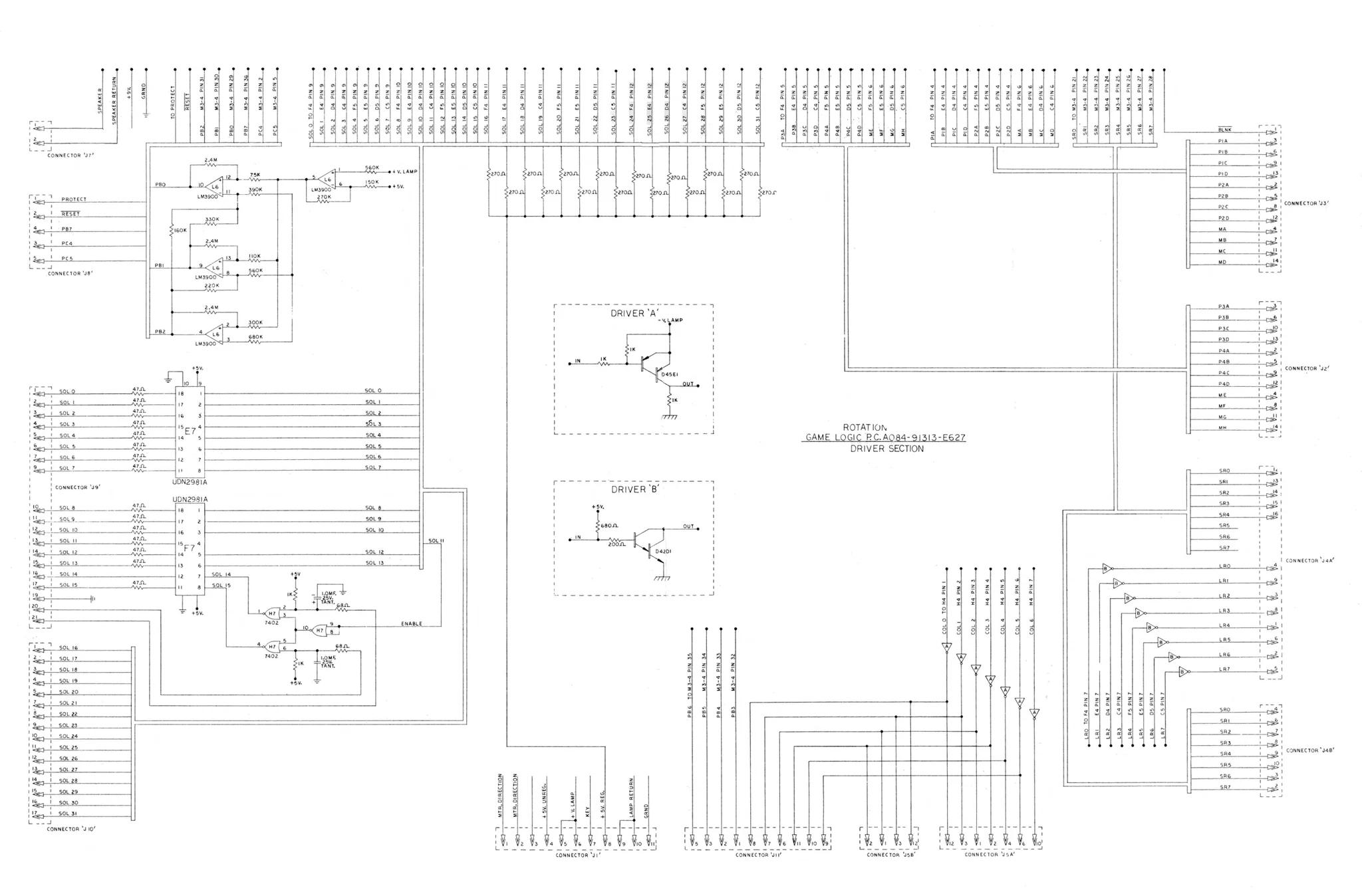 rotation game logic driver section manual|bally-midway|aux-boards|.webp