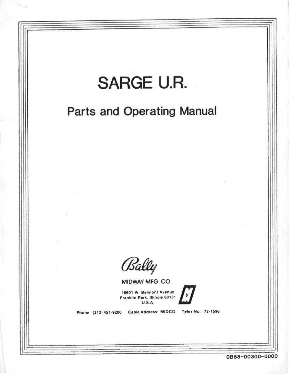 sarge up right manual|bally-midway|games|.webp