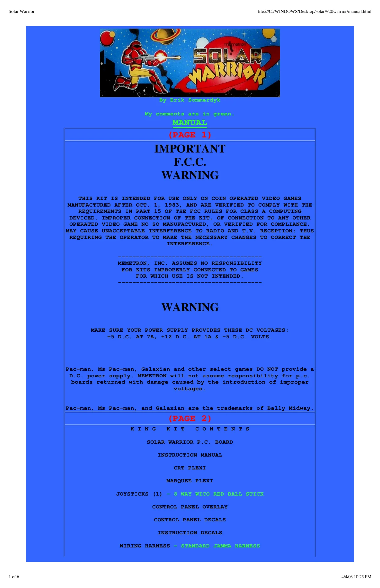 solar warrior manual|data-east|games|.webp