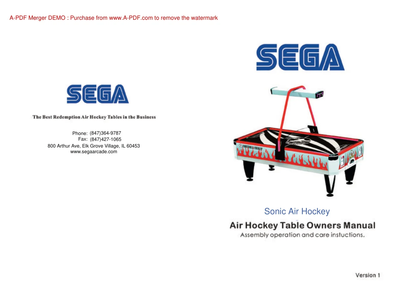 sonic air hockey arcade digital manual|sega|games|.webp
