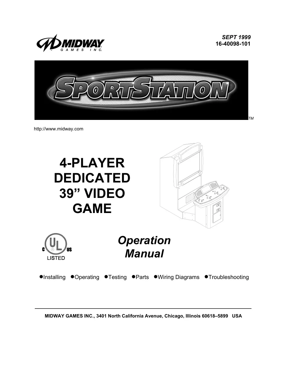 sportstation 39in deluxe manual|bally-midway|cabinets|.webp