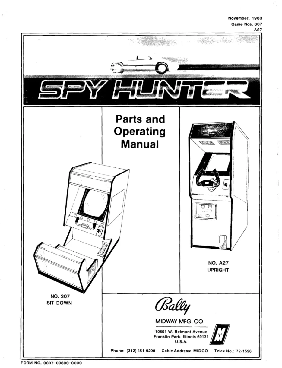 spy hunter operation manual|bally-midway|games|.webp