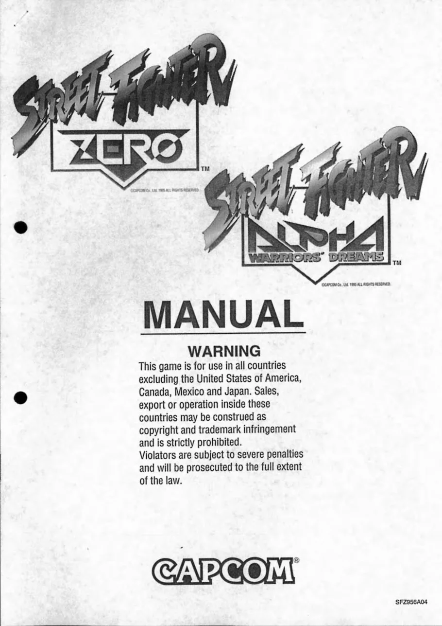 street fighter zero manual|capcom|games|.webp