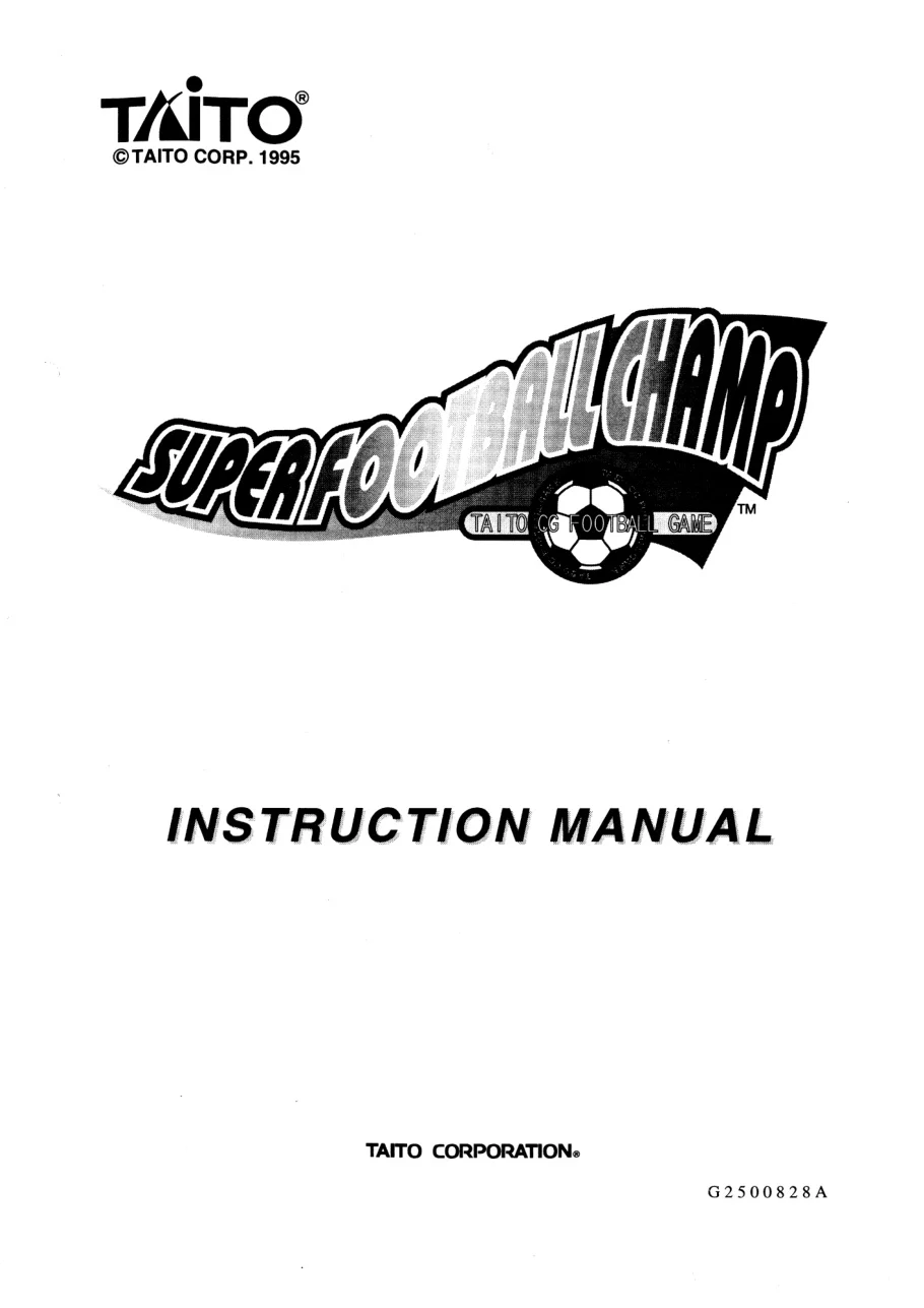 super football champ instruction manual|taito|games|.webp