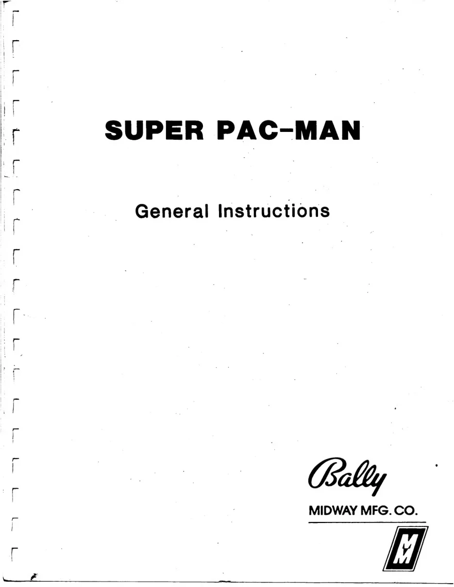 super pac-man general instruction manual|bally-midway|games|.webp