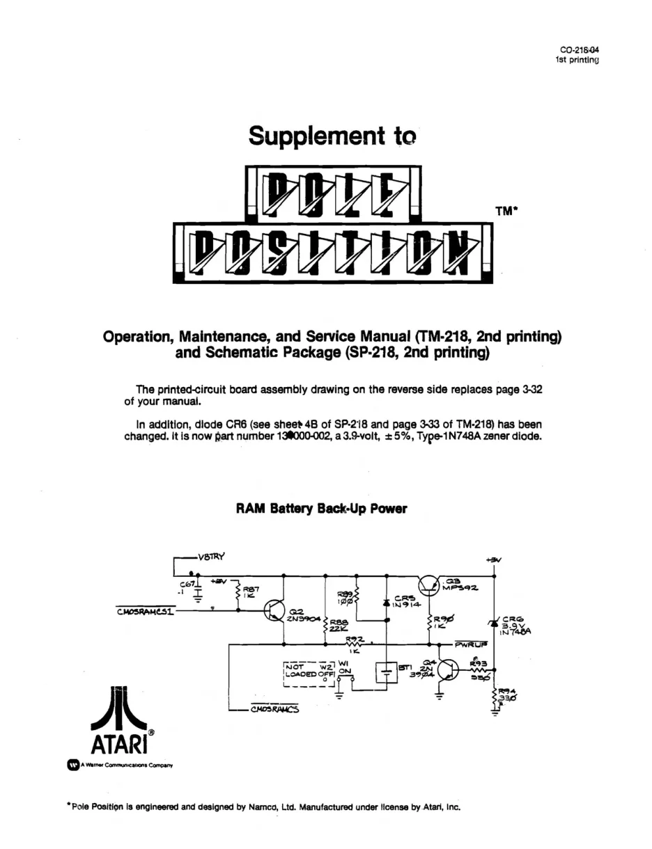 supplement pole position manual|atari|games|.webp