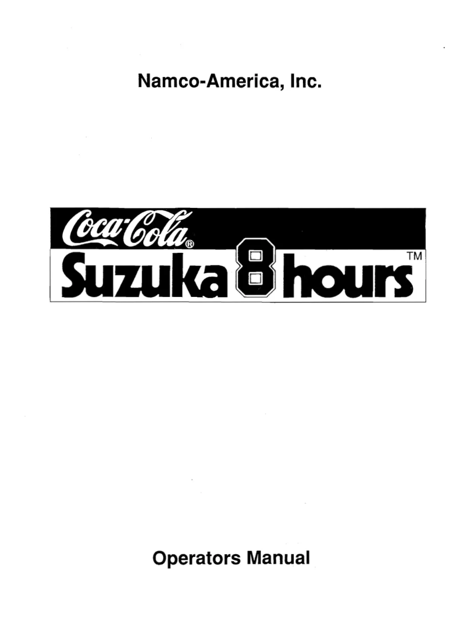 suzuka 8 hours coca cola manual|namco|games|.webp