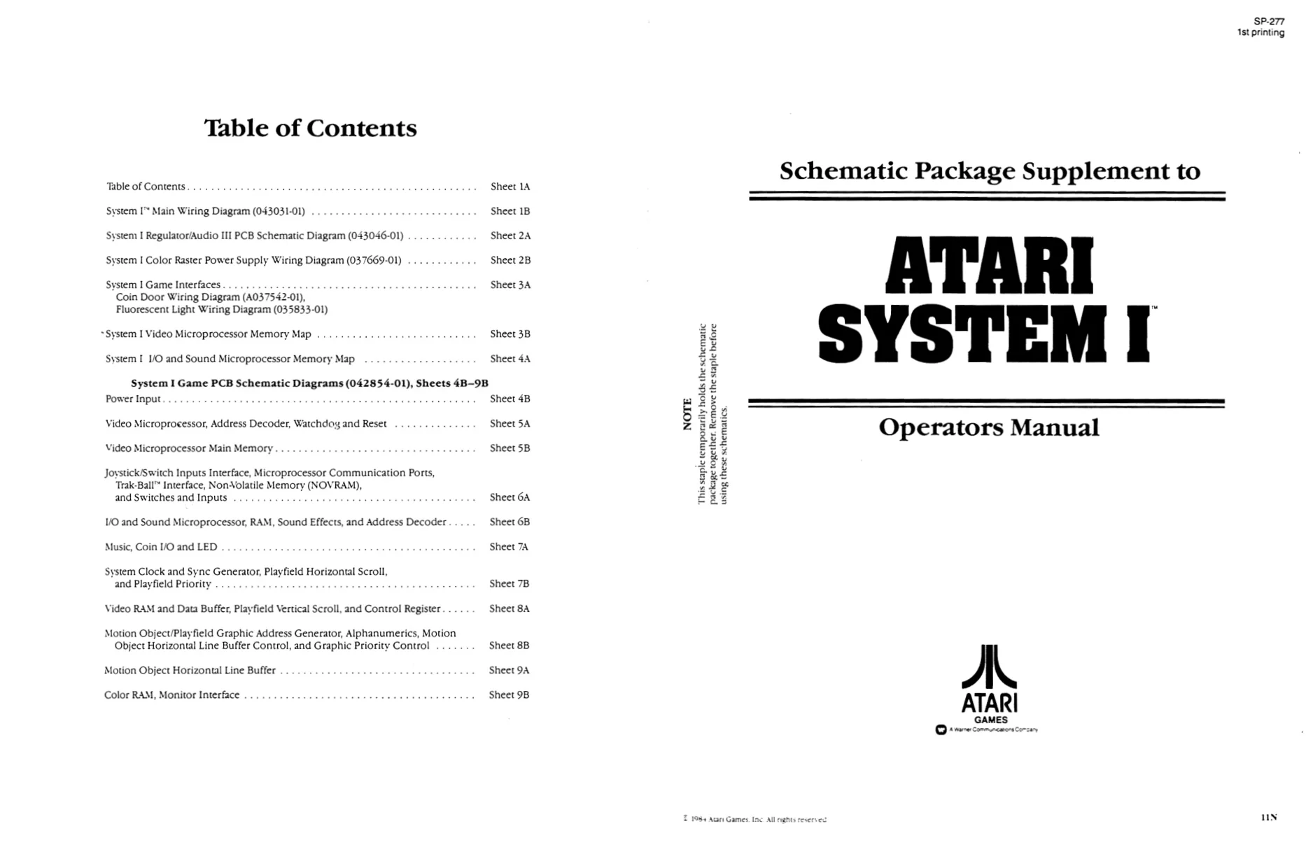 system 1 sp-277 manual|atari|parts-and-peripherals|1st printing.webp