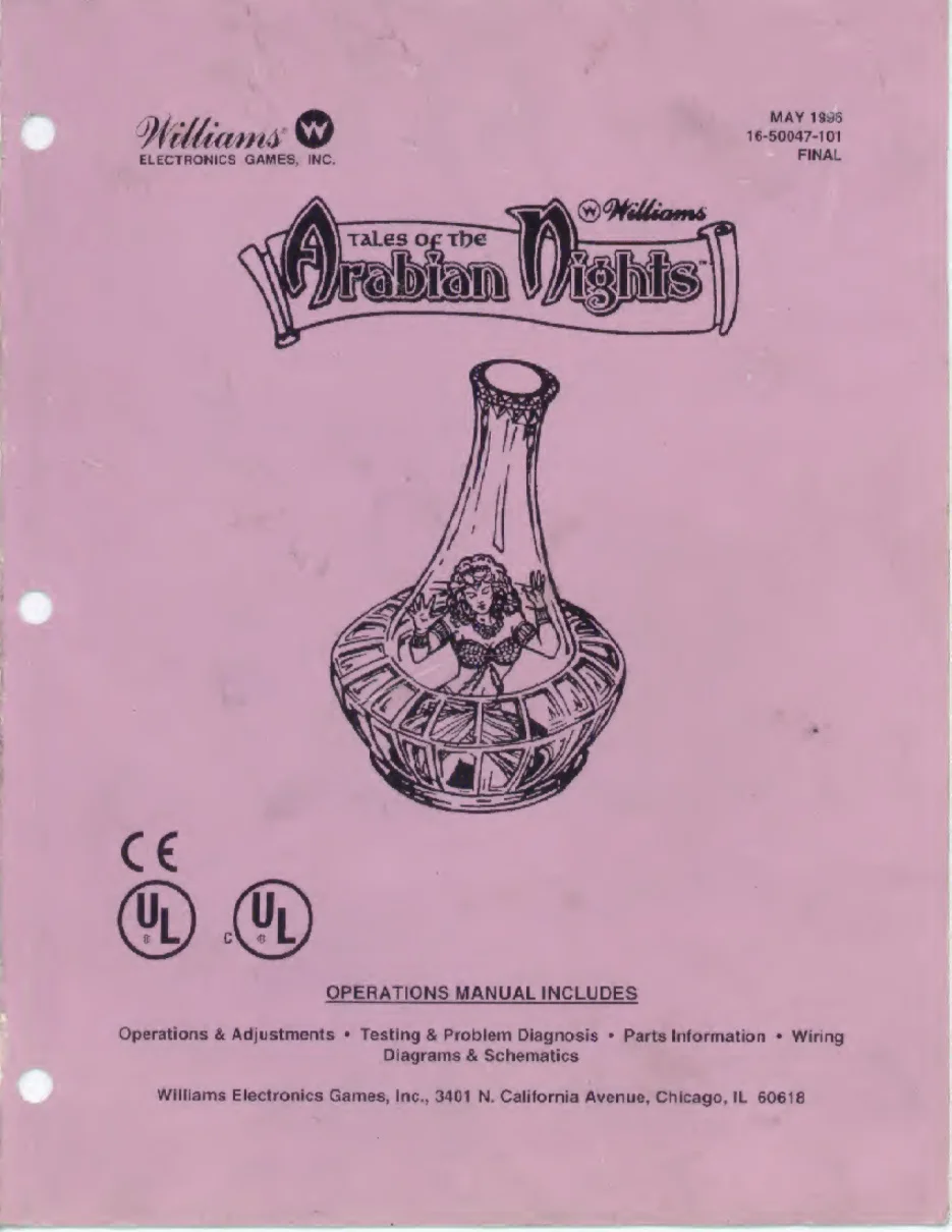 tales of the arabian nights operation manual|williams|pinball-em-adjacent|.webp