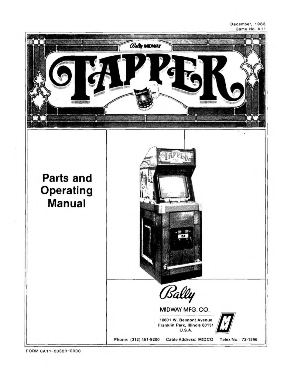 tapper manual|bally-midway|games|.webp