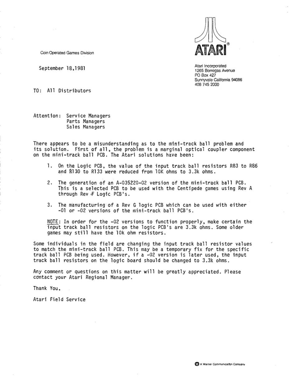tech mini trackballs service bulletin|atari|parts-and-peripherals|.webp