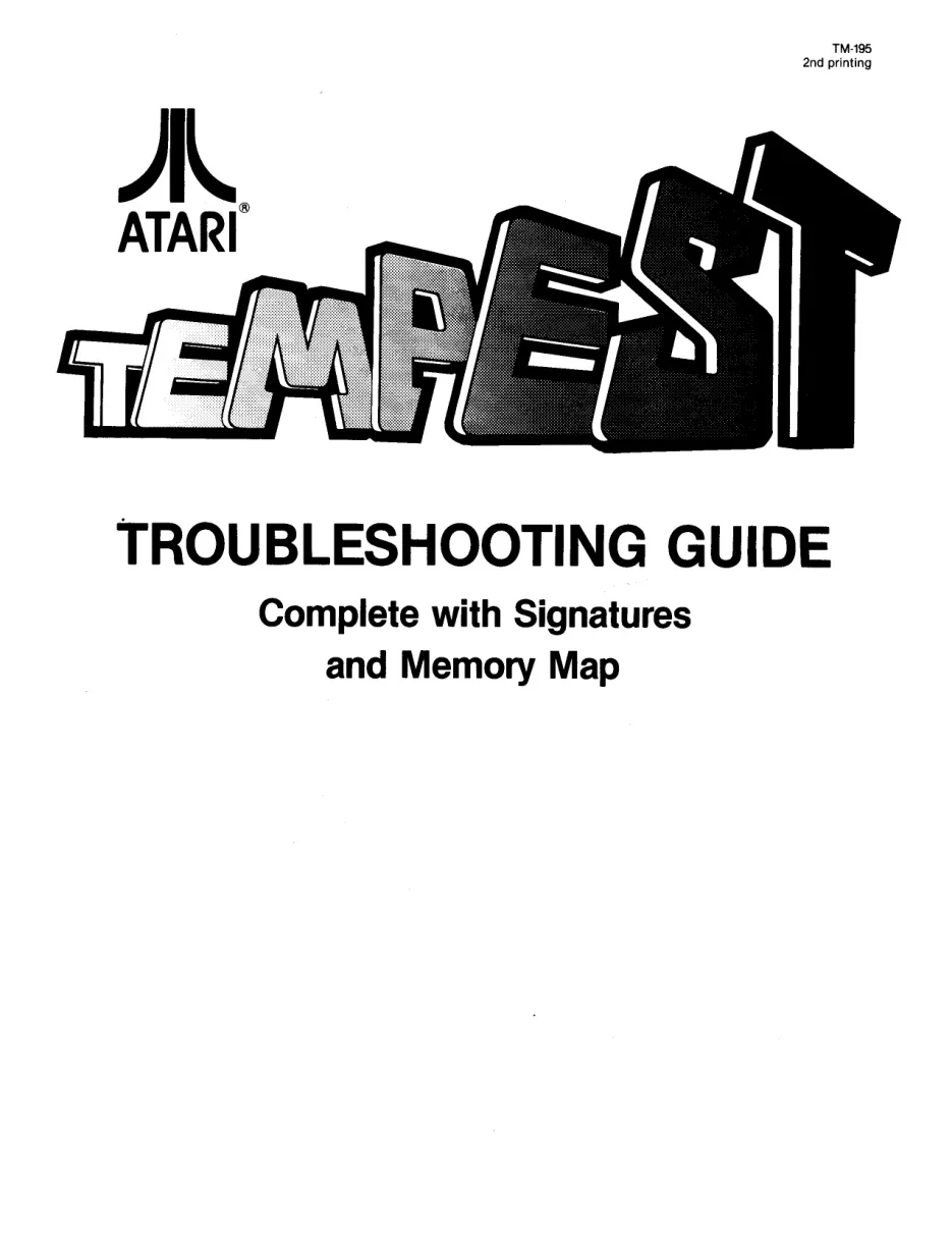 tempest troubleshooting guide manual|atari|games|.webp