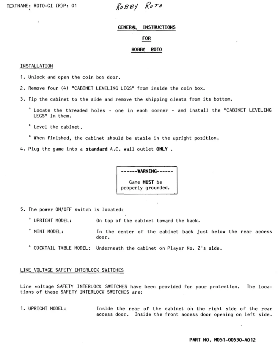the adventures of robby roto instruction manual|bally-midway|games|.webp
