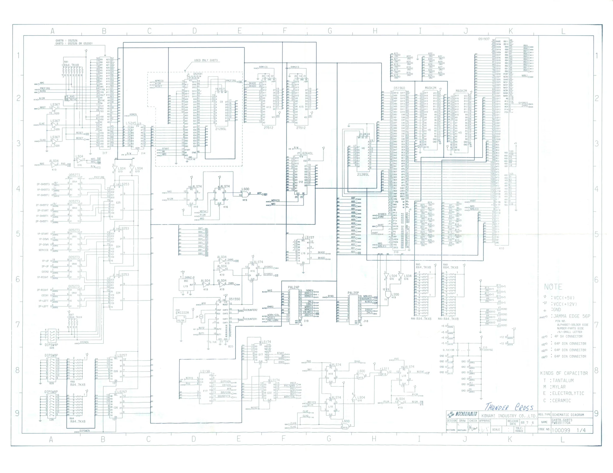 thunder cross schematic|konami|schematics-and-wiring|.webp
