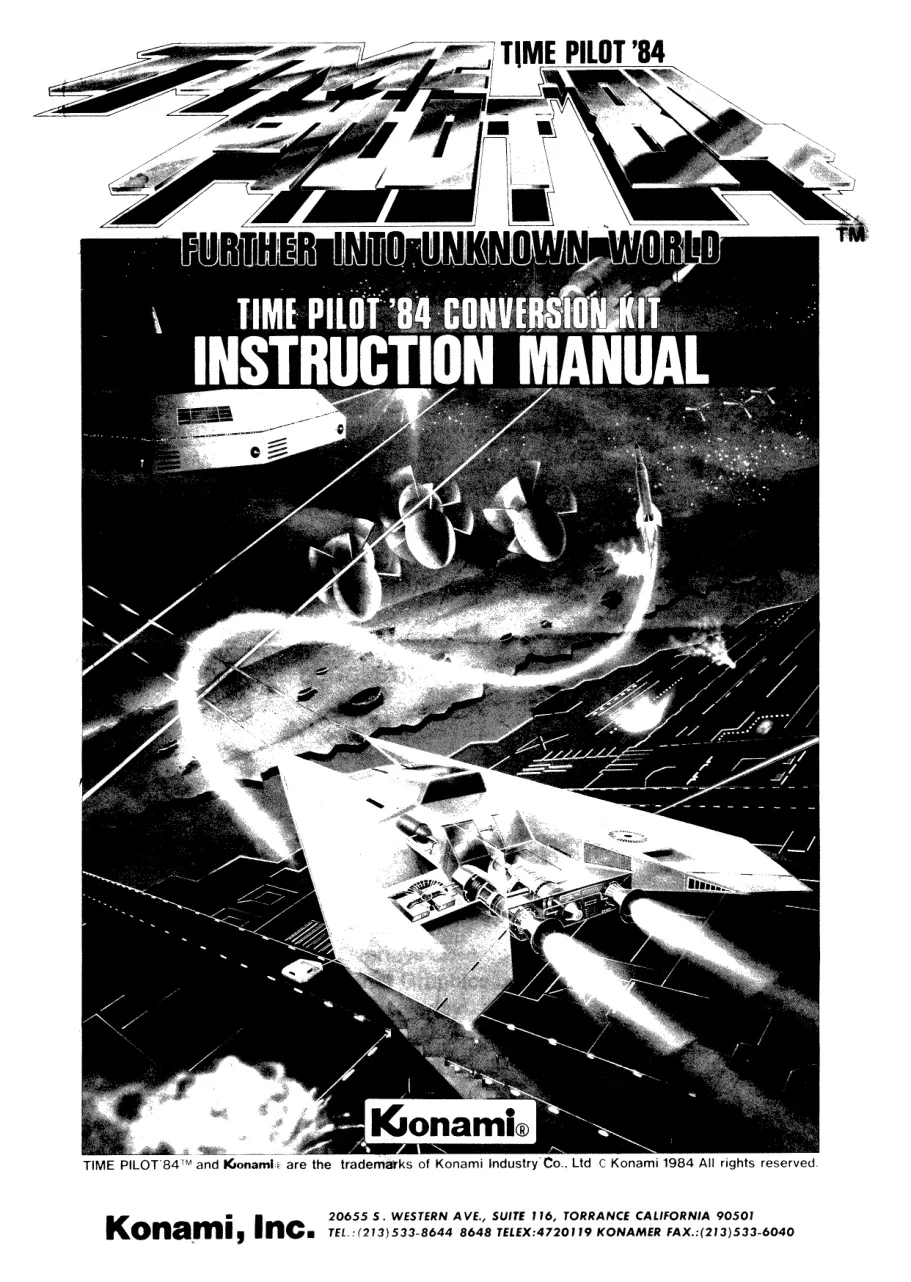 time pilot 84 instruction manual|konami|games|.webp