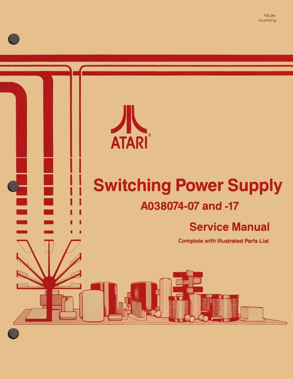 tm-261 switching power supply manual|atari|parts-and-peripherals|1st printing.webp