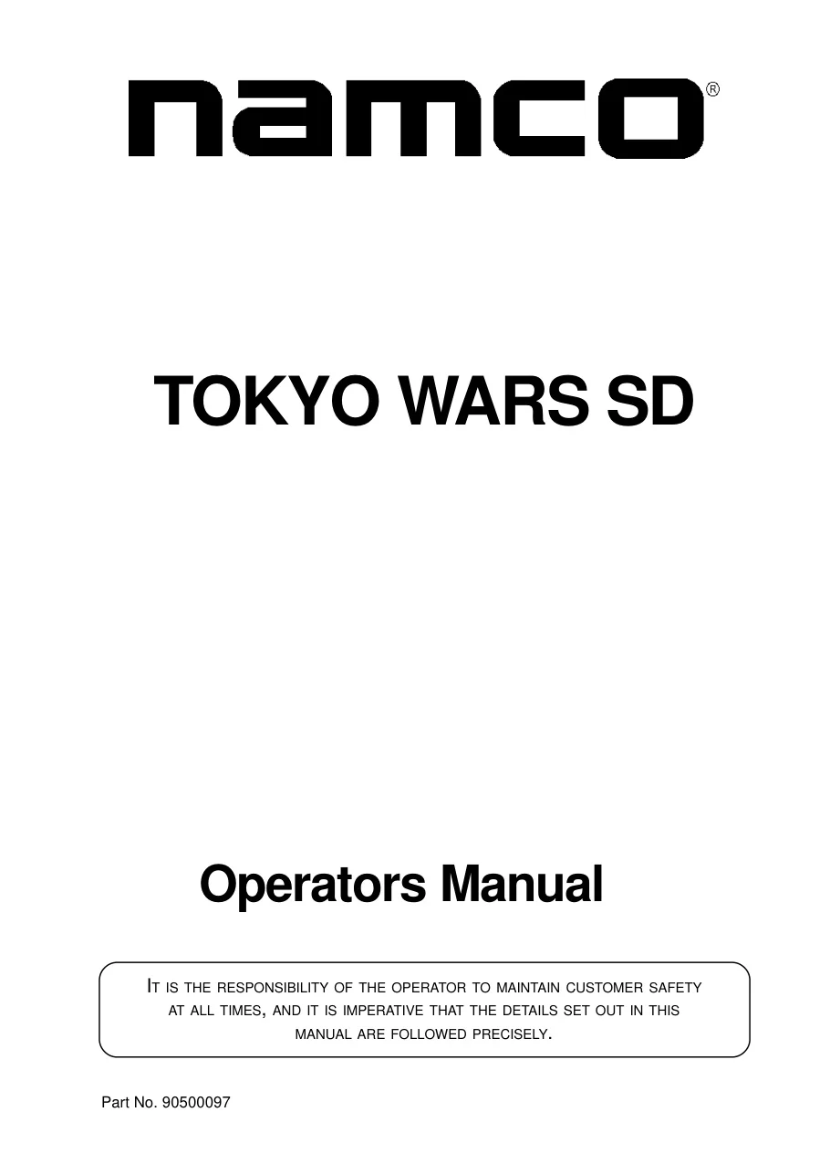 tokyo wars manual|namco|games|.webp